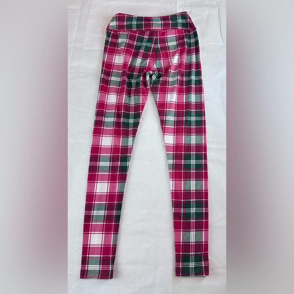 Ellen Tracy‎ Red & Green Plaid Leggings – Holiday Lounge Pants
